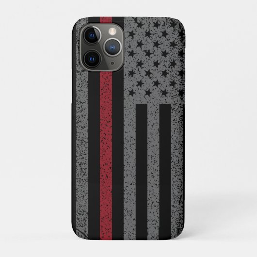 Vlag met dunne rode lijn Case-Mate iPhone case (Achterkant)