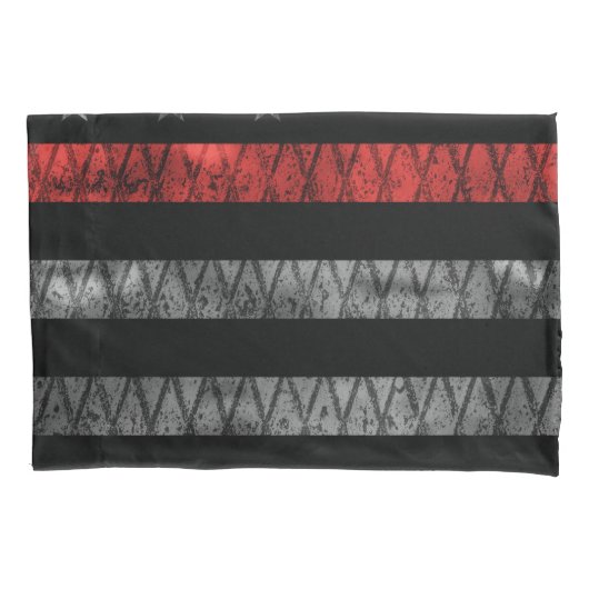 Vlag met dunne rode lijn kussensloop (Voorkant)