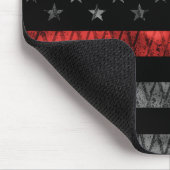 Vlag met dunne rode lijn muismat (Hoek)