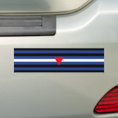 Vlag met lederen queer bumpersticker (Op auto)