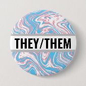 vlag met randapparaten en transgenders ronde button 7,6 cm (Voorkant)