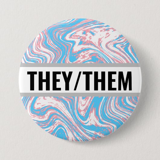 vlag met randapparaten en transgenders ronde button 7,6 cm (Voorkant)