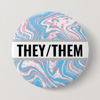 vlag met randapparaten en transgenders ronde button 7,6 cm
