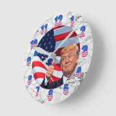 VLAG MET TRUMP RONDE KLOK (Hoek)