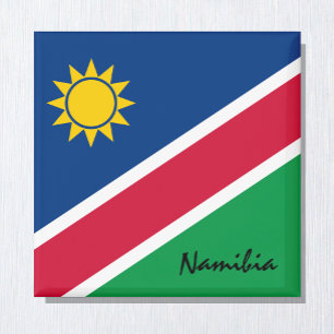 Vlag Namibië en Afrikaanse vakantie- en sportfans Magneet