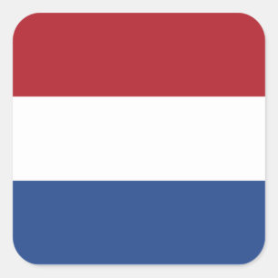 Vlag Nederland/Nederland/Nederland/Hollander Vierkante Sticker