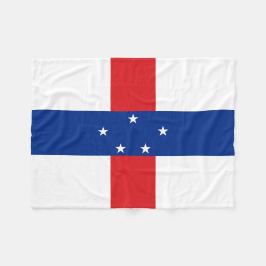 vlag Nederlandse Antillen Fleece Deken (Voorkant (Horizontaal))