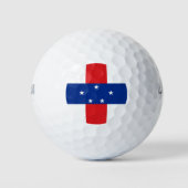 vlag Nederlandse Antillen Golfballen (Voorkant)