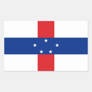 vlag Nederlandse Antillen Rechthoekige Sticker