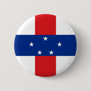 vlag Nederlandse Antillen Ronde Button 5,7 Cm