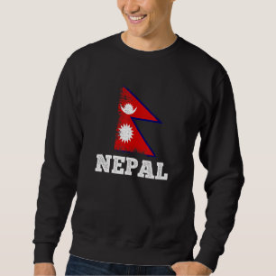 vlag Nepal: Retro vlag Nepali Trui
