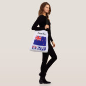 Vlag Nieuw-Zeeland en Nieuw-Zeeland met Jouw naam Crossbody Tas (Op model)