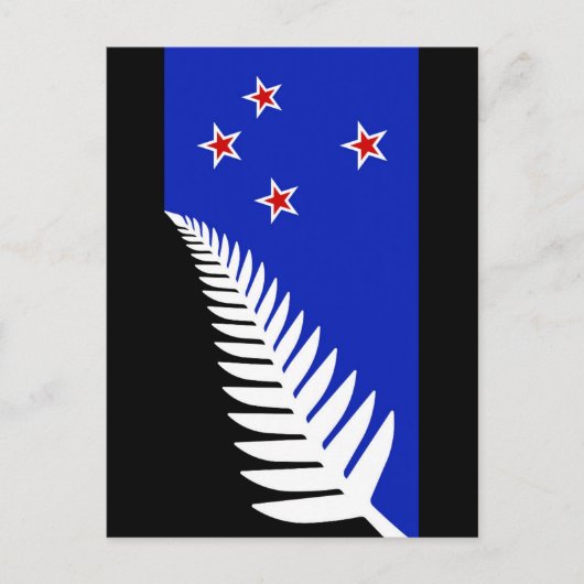 Vlag Nieuw-Zeeland Silver Fern Briefkaart (Voorkant)
