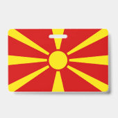 Vlag Noord-Macedonië Badge (Achterkant)