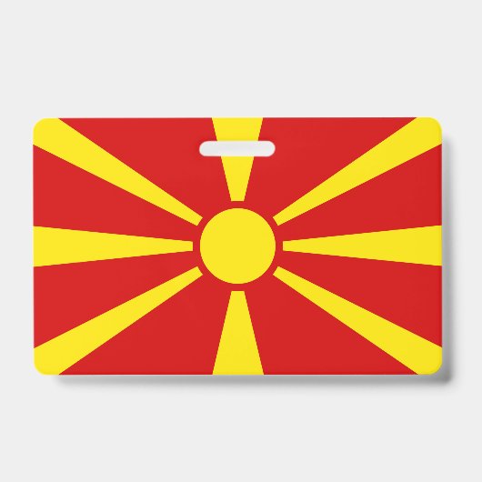 Vlag Noord-Macedonië Badge (Voorzijde)