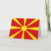 vlag Noord-Macedonië Bedankkaart (Achterkant)