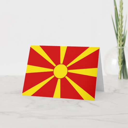vlag Noord-Macedonië Bedankkaart (Voorkant)