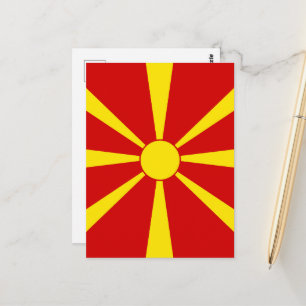 vlag Noord-Macedonië Briefkaart