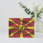 Vlag Noord-Macedonië Briefkaart (Staand voorkant)
