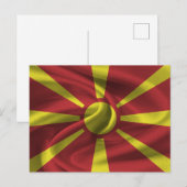 Vlag Noord-Macedonië Briefkaart (Voorkant / Achterkant)