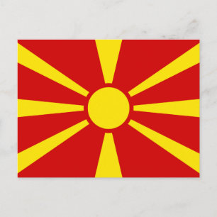 Vlag Noord-Macedonië Briefkaart