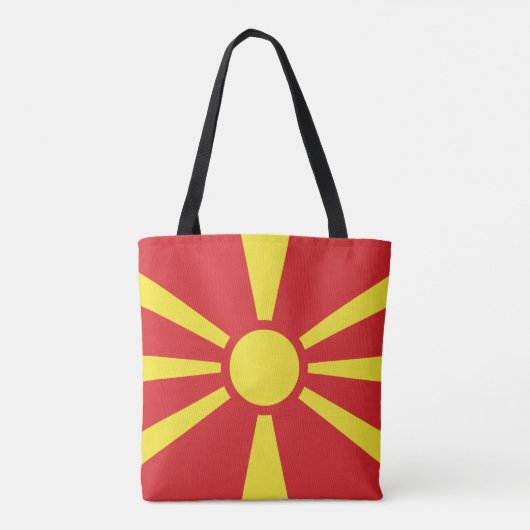 Vlag Noord-Macedonië Draagtas (Achterkant)