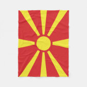 Vlag Noord-Macedonië Fleece Deken (Voorkant)