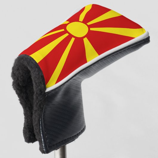 Vlag Noord-Macedonië Golfheadcover (3/4 voorkant)