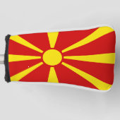 Vlag Noord-Macedonië Golfheadcover (Voorkant)