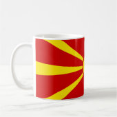 Vlag Noord-Macedonië Koffiemok (Links)