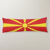 Vlag Noord-Macedonië Lichaamskussen (Achterkant)