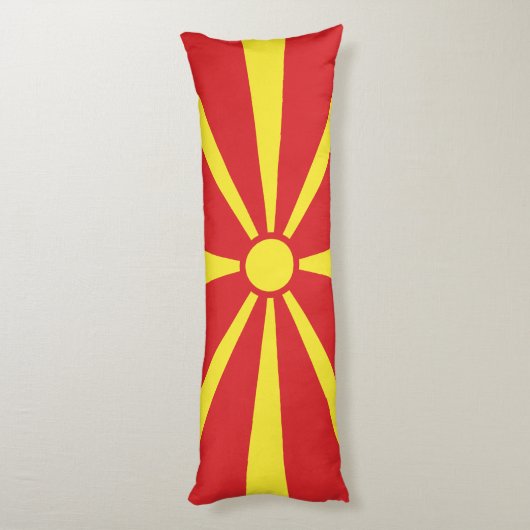 Vlag Noord-Macedonië Lichaamskussen (Achterkant (Verticaal))