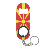 Vlag Noord-Macedonië Mini Flessenopener (Achterkant)