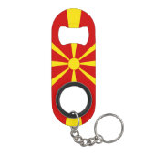 vlag Noord-Macedonië Mini Flessenopener (Achterkant)