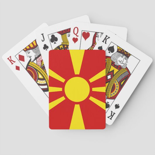 Vlag Noord-Macedonië Pokerkaarten (Achterkant)