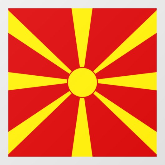 vlag Noord-Macedonië Raamsticker (Vel)