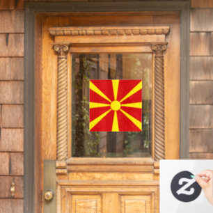 vlag Noord-Macedonië Raamsticker