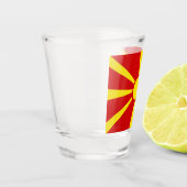 Vlag Noord-Macedonië Shot Glas (Links)