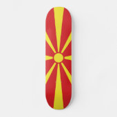 Vlag Noord-Macedonië Skateboard (Voorkant)