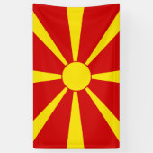 vlag Noord-Macedonië Spandoek (Verticaal)