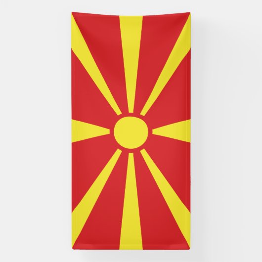 Vlag Noord-Macedonië Spandoek (Verticaal)