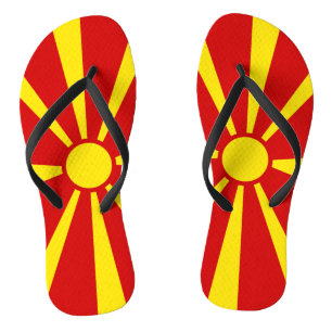Vlag Noord-Macedonië Teenslippers