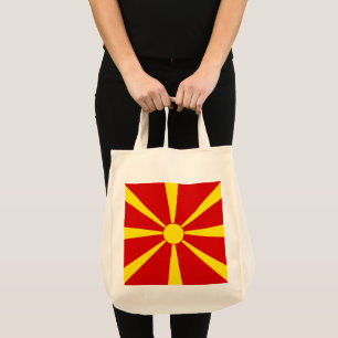 vlag Noord-Macedonië Tote Bag