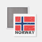  vlag Noorwegen Magneet (Voorkant / Achterkant)