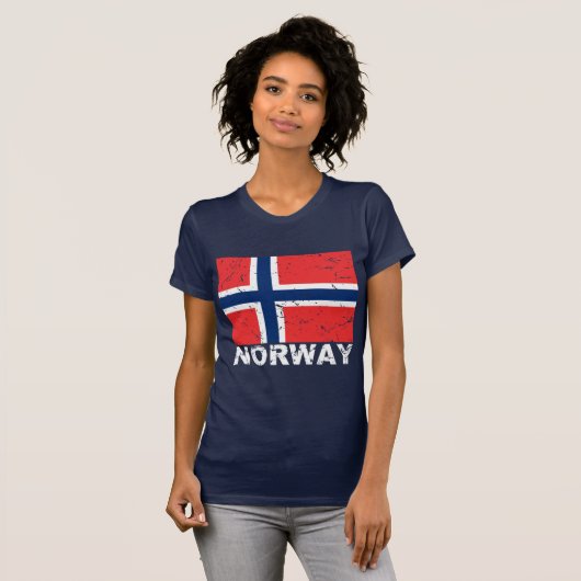 vlag Noorwegen T-shirt (Voorkant volledig)