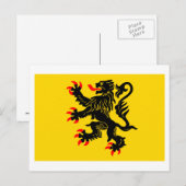 vlag Nord-Pas-de-Calais Briefkaart (Voorkant / Achterkant)