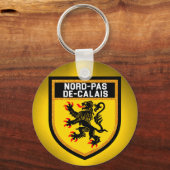 Vlag Nord-Pas-de-Calais Sleutelhanger (Voorkant)