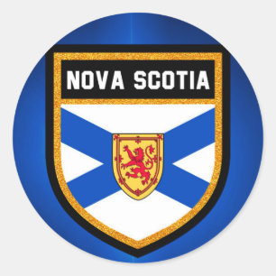 vlag Nova Scotia Ronde Sticker
