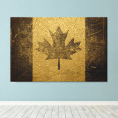  vlag nr. 3 van Canada Canvas Afdruk (Insitu (Houten vloer))