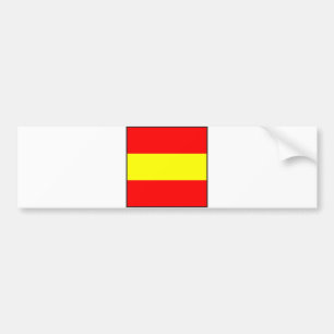 vlag nummer 1 1 letter van het maritieme alfabet bumpersticker